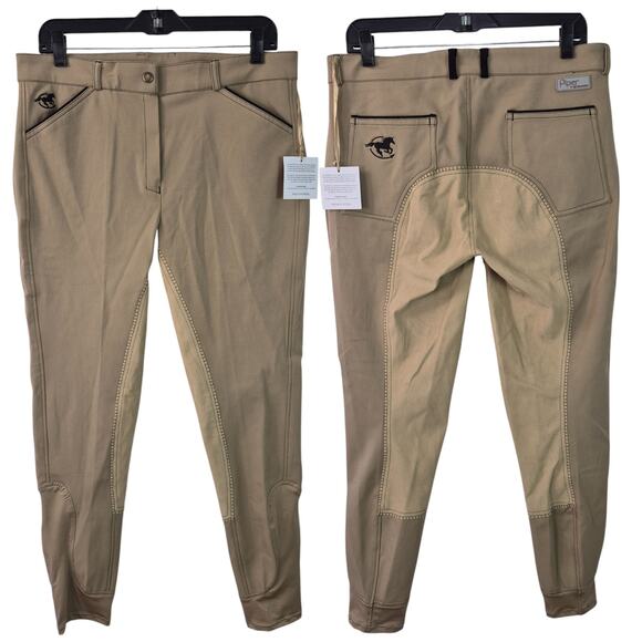 Smartpak Piper Tan Brown Full Seat Riding Equestrian Breeches Pants 34 L NEW - Picture 1 of 5